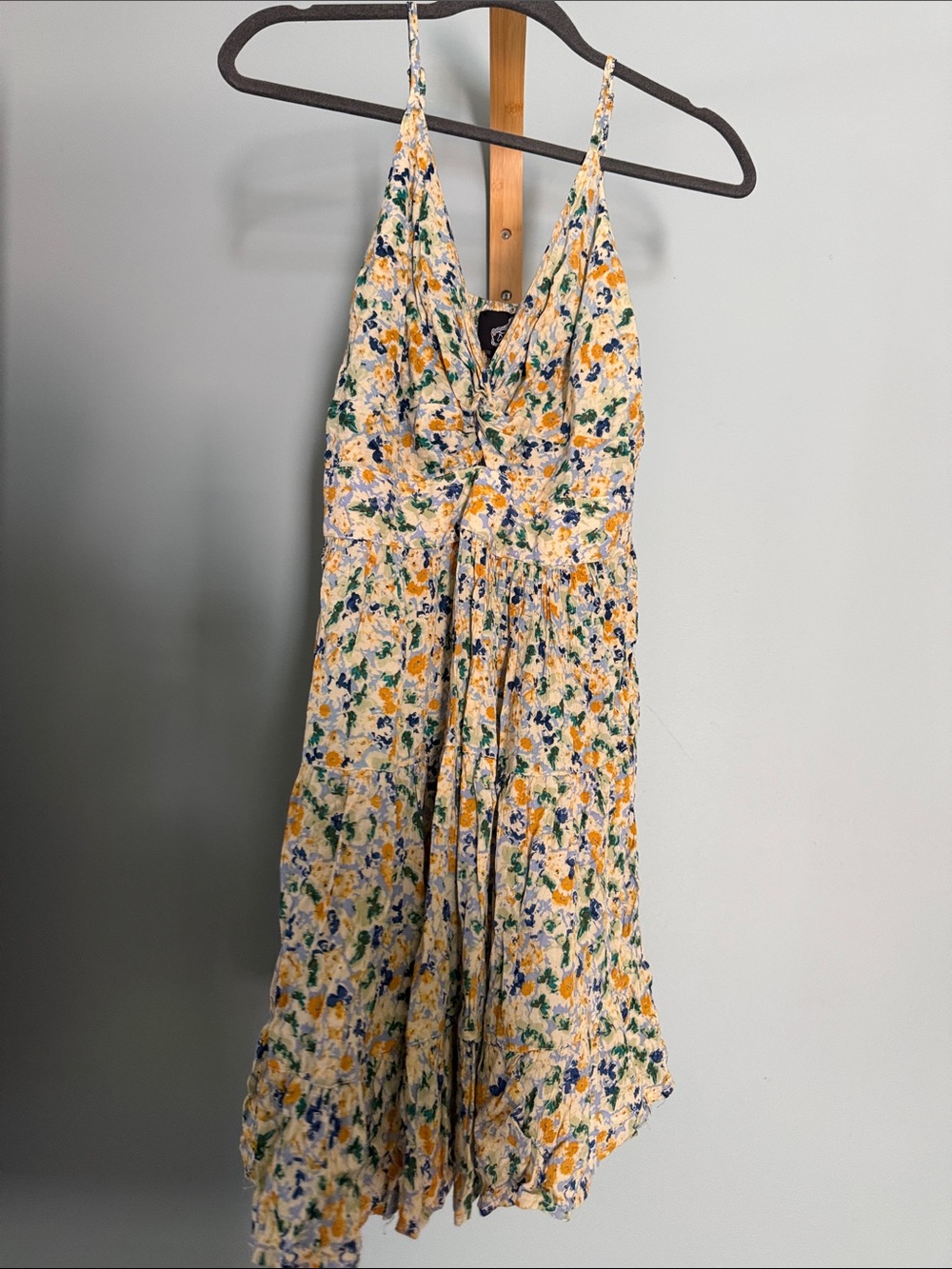 Bootbarn Floral Mini Dress in Yellow, Blue, Green